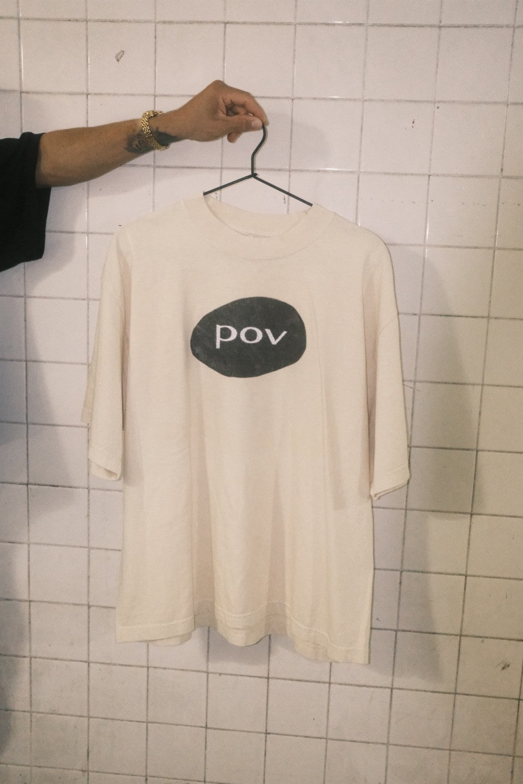 POV DIGI BLOB TEE - CREAM